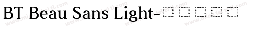 BT Beau Sans Light字体转换